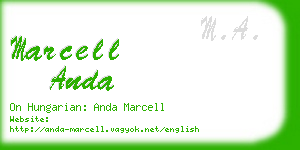 marcell anda business card